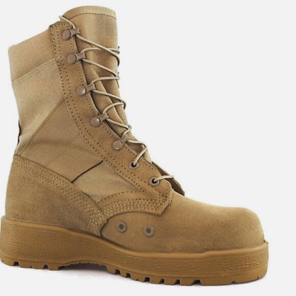 HOT WEATHER VENTED DESERT TAN VIBRAM SOLES SIZE 13R COMBAT BOOTS KD 00781